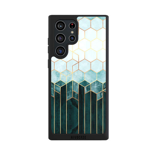 Samsung Galaxy S22 Ultra NIVOpure Teal Hexagons