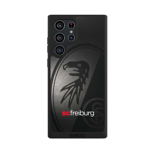 Samsung Galaxy S22 Ultra NIVOpure Dot Metall Hintergrund mit dem Schriftzug SC Freiburg