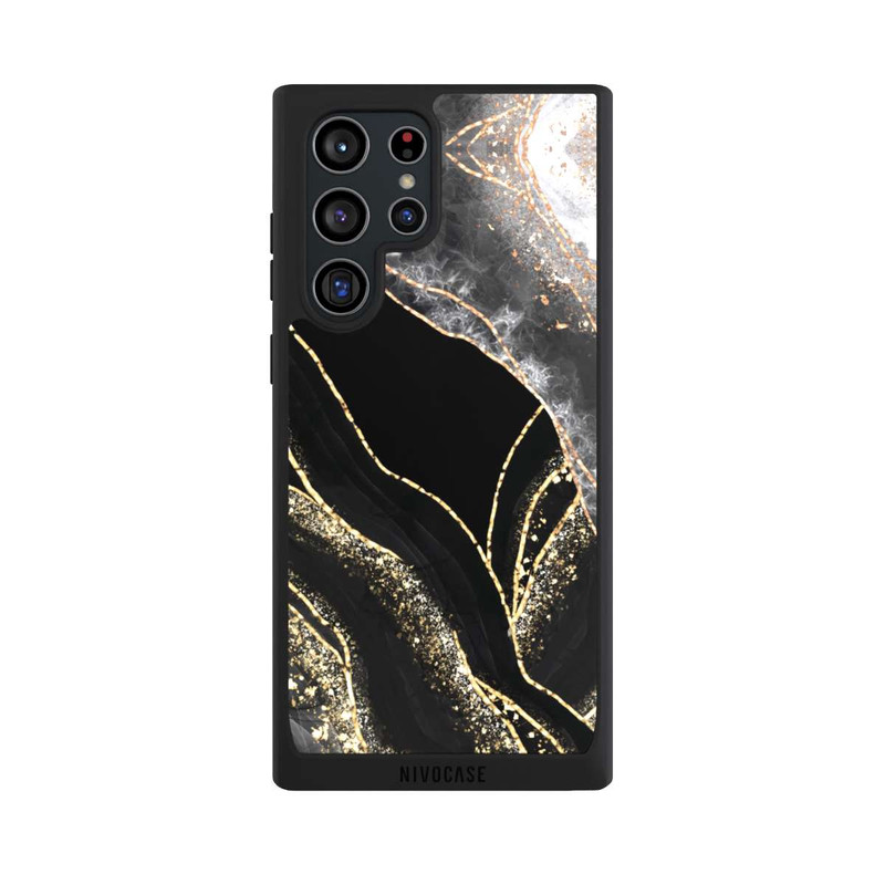 Galaxy S22 Ultra NIVOpure Dunkler Marmor Gold