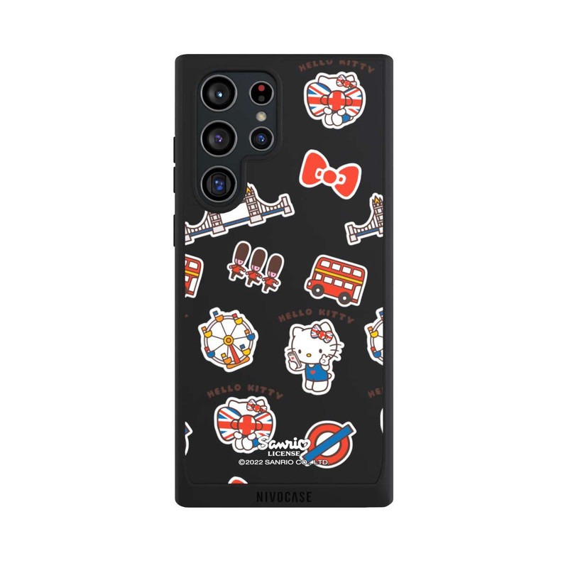 Galaxy S22 Ultra NIVOpure Hello Kitty Badges de Londres transparents