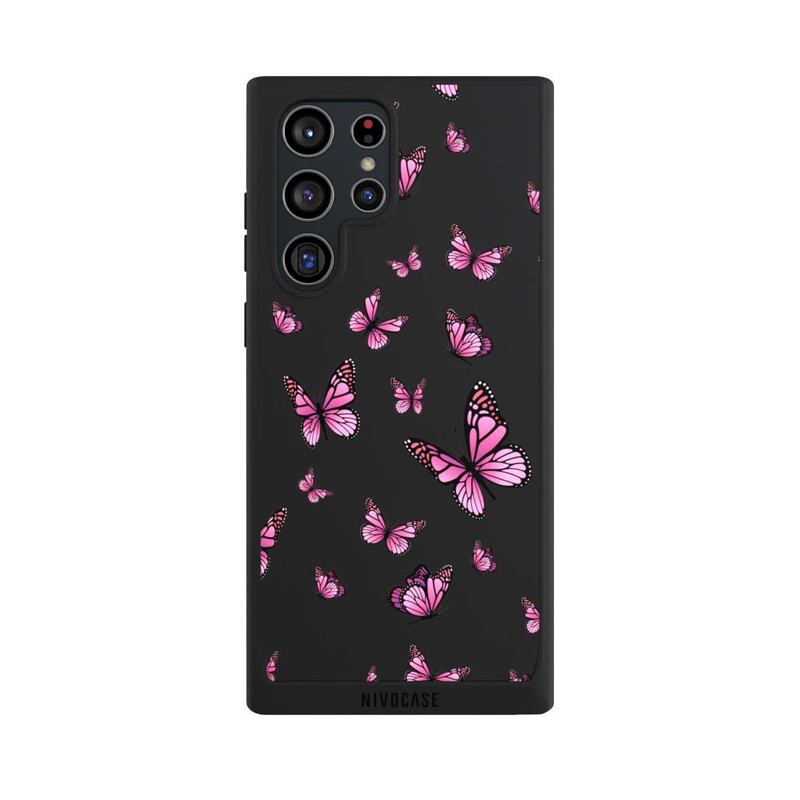 Galaxy S22 Ultra NIVOpure Schmetterlinge pink