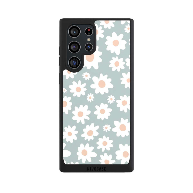 Galaxy S22 Ultra NIVOpure Marguerites Pattern Vert