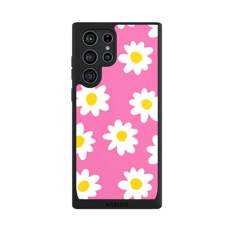 Galaxy S22 Ultra NIVOpure Gänseblümchenmuster rosa