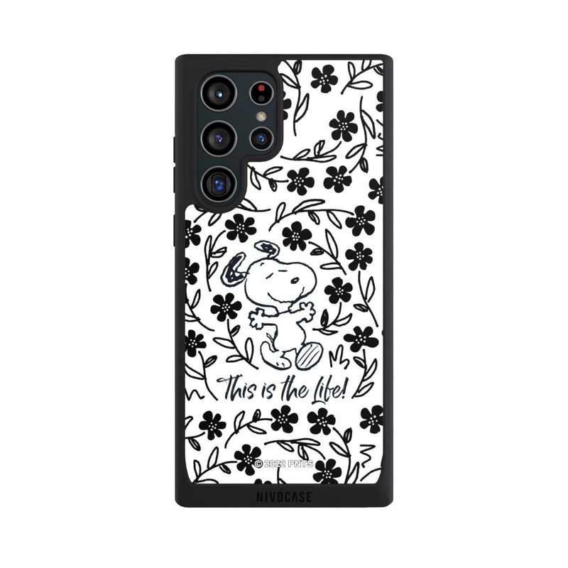 Galaxy S22 Ultra NIVOpure Snoopy This Is The Life Noir & Blanc