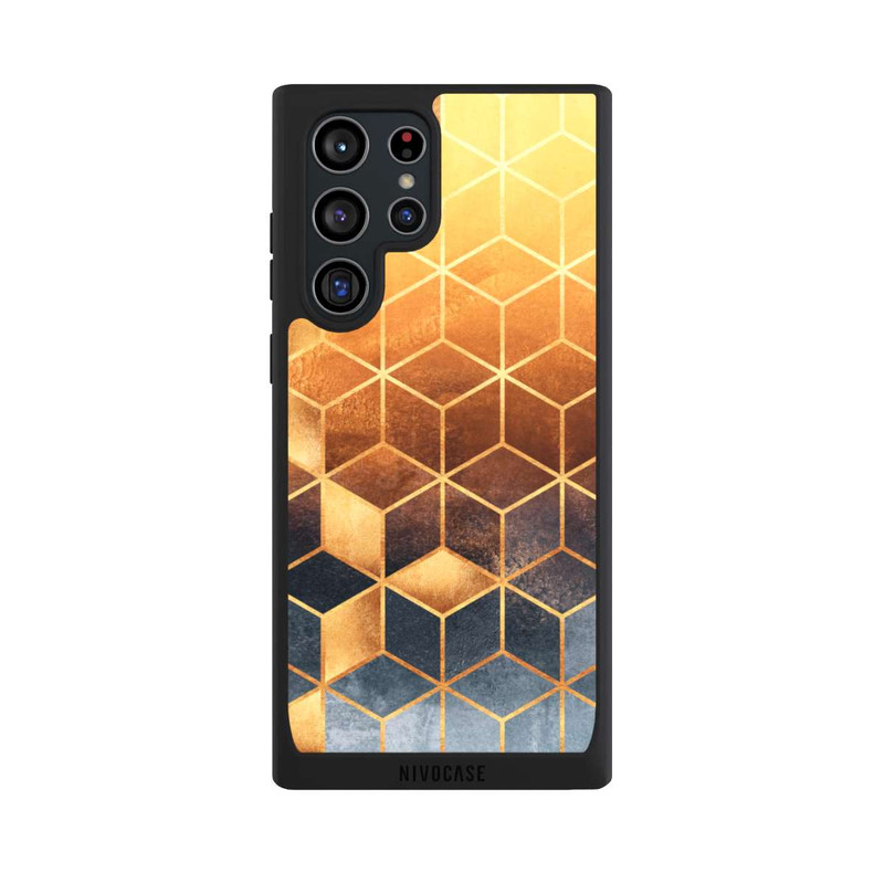 Galaxy S22 Ultra NIVOpure Würfel goldener Farbverlauf
