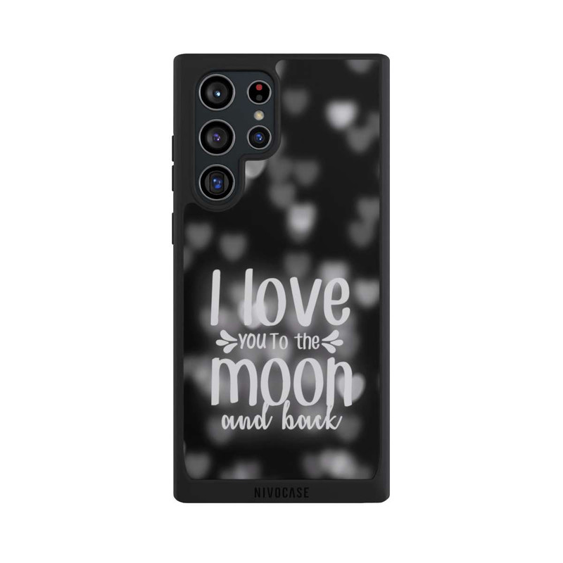 Galaxy S22 Ultra NIVOpure I Love You to The Moon And Back Black Hearts