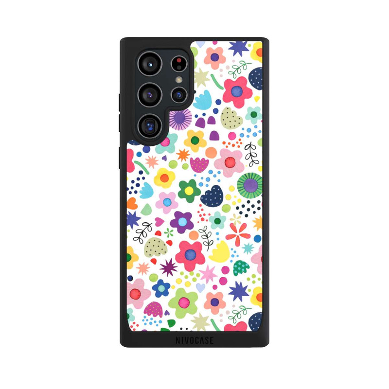Galaxy S22 Ultra NIVOpure Fleurs psychédéliques colorées