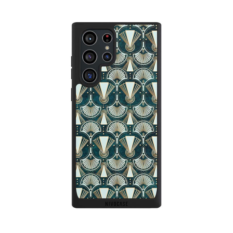Galaxy S22 Ultra NIVOpure Art Deco Green Pattern