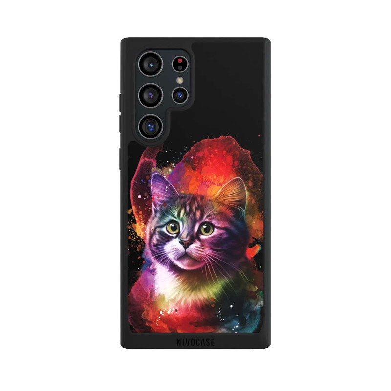 Galaxy S22 Ultra NIVOpure Happy Kitty Schwarz