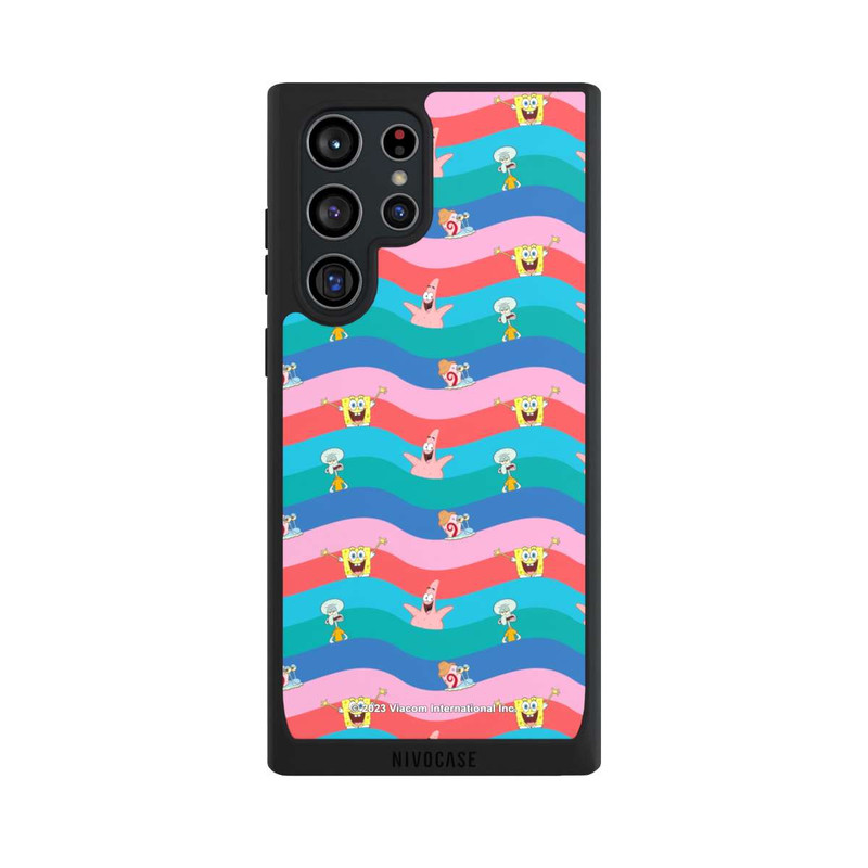 Galaxy S22 Ultra NIVOpure Spongebob Freunde Bunte Wellen