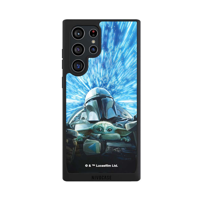 Galaxy S22 Ultra NIVOpure Grogu et Mando Flying Blue