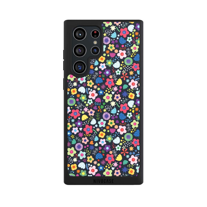 Galaxy S22 Ultra NIVOpure Psychedelic Flowers Multi Black