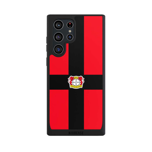 Samsung Galaxy S22 Ultra NIVOpure Bayer 04 Leverkusen Schwarzes Kreuz auf Rot