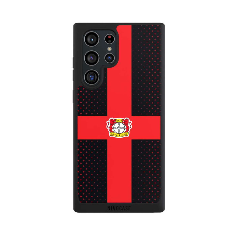 Galaxy S22 Ultra NIVOpure Bayer 04 Leverkusen Rotes Kreuz auf Schwarz