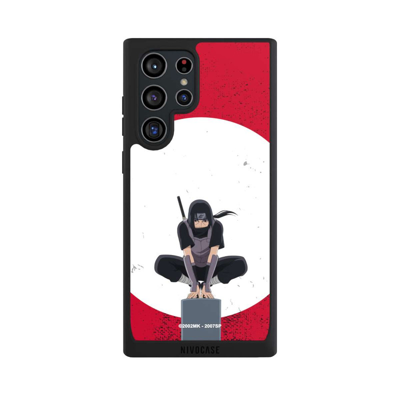 Galaxy S22 Ultra NIVOpure Itachi Uchiha Symbol Roter Hintergrund