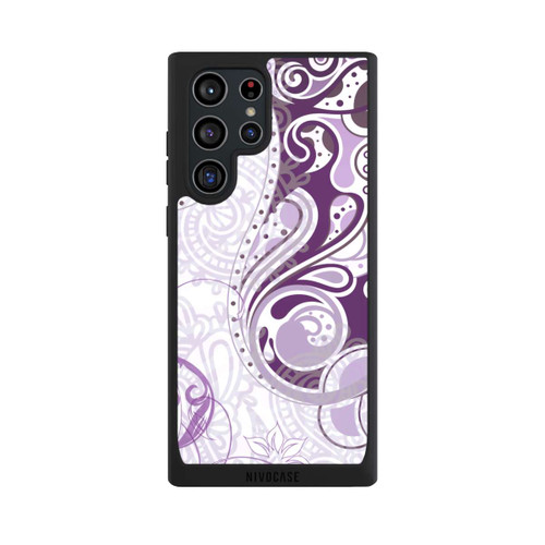 Samsung Galaxy S22 Ultra NIVOpure Purple and White Autumn Pattern