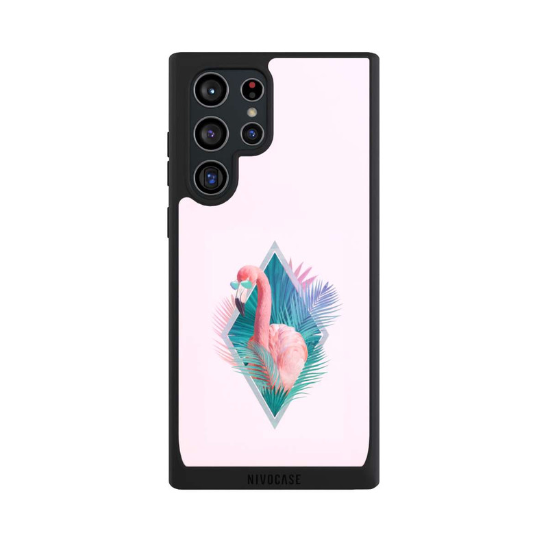 Galaxy S22 Ultra NIVOpure Feuilles tropicales Flamant