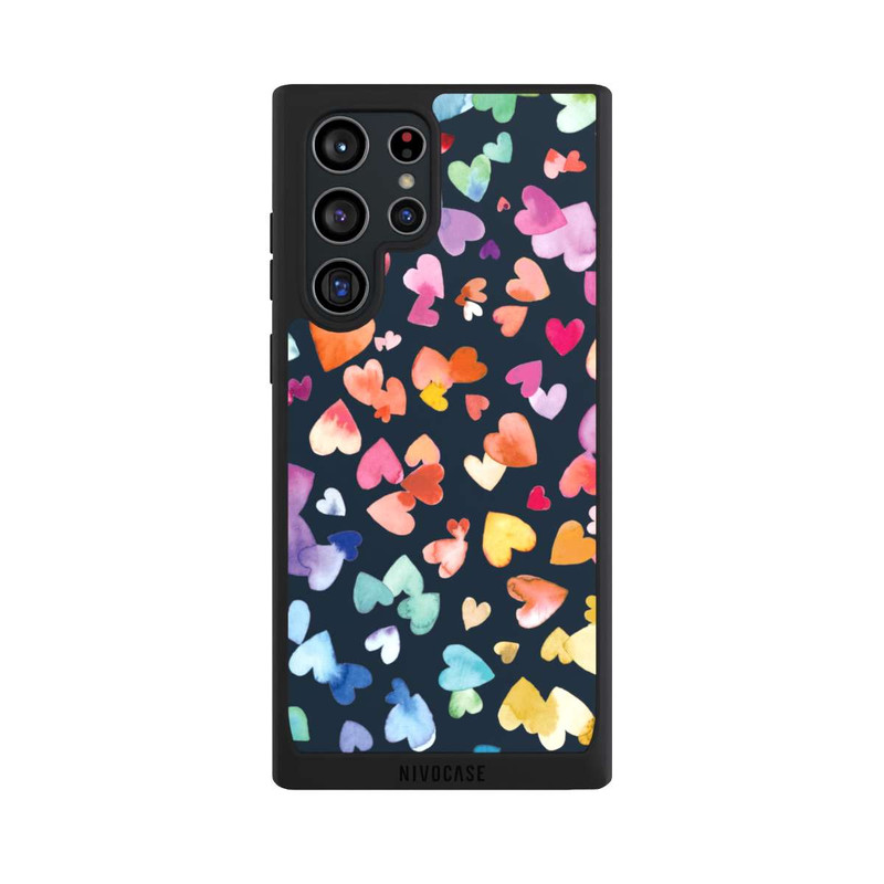 Galaxy S22 Ultra NIVOpure Valentines Hearts Black