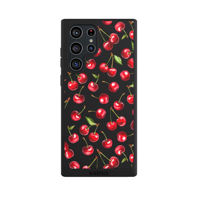 Galaxy S22 Ultra NIVOpure Cherry Pattern Transparent With AI