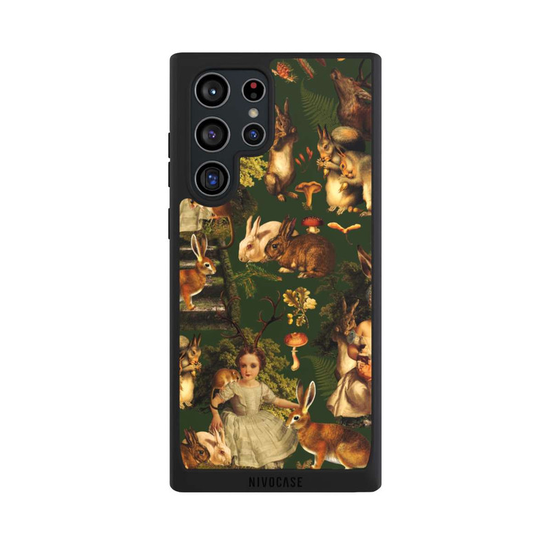 Galaxy S22 Ultra NIVOpure Fille et animaux dans la forêt