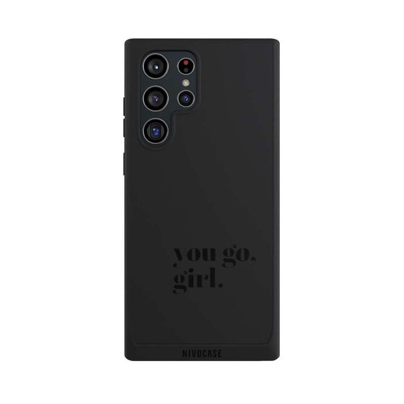 Galaxy S22 Ultra NIVOpure You Go Girl Schwarz Transparent