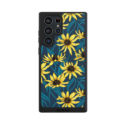 Samsung Galaxy S22 Ultra NIVOpure Sunflowers Pattern Dark Illustration