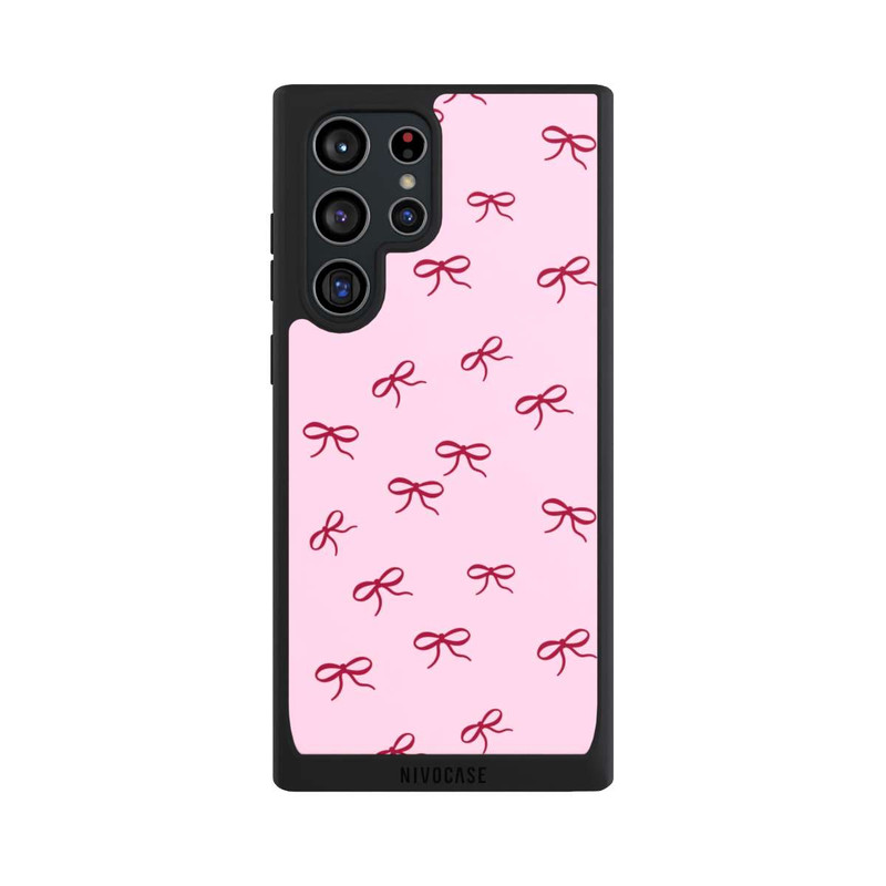Galaxy S22 Ultra NIVOpure Bows Red Pink Pattern