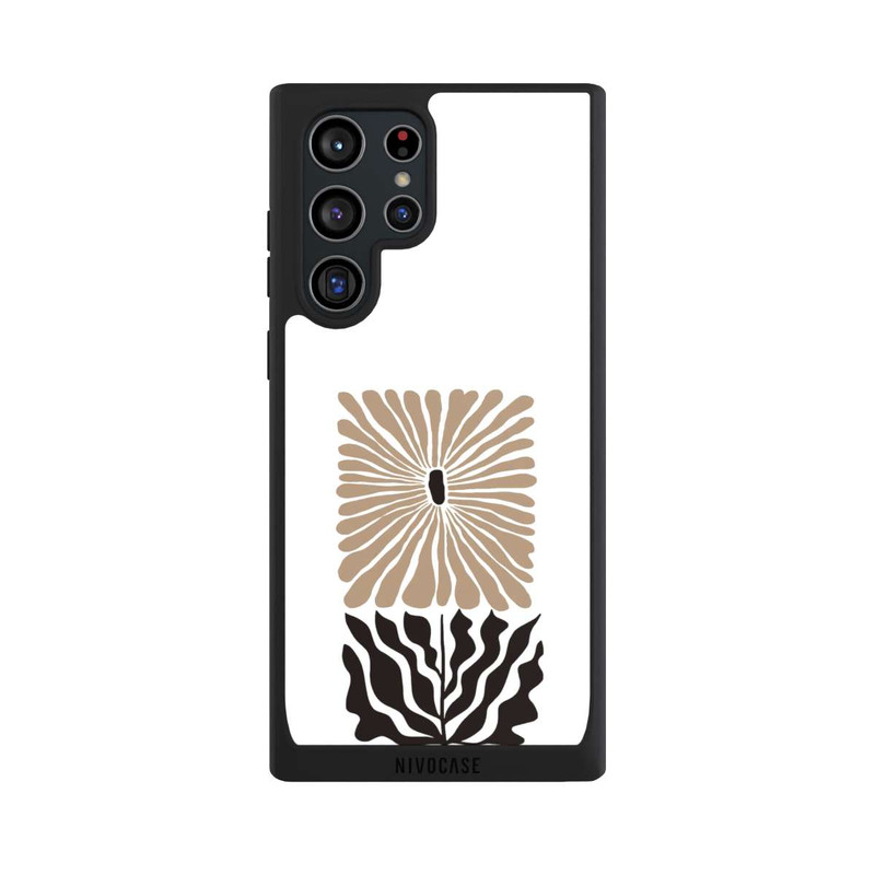 Galaxy S22 Ultra NIVOpure Boho Flower Brown on White