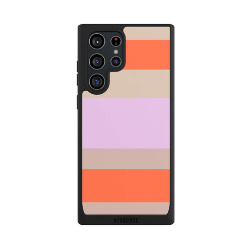 Samsung Galaxy S22 Ultra NIVOpure Moca Lila Orange Stripes