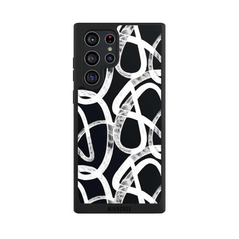 Galaxy S22 Ultra NIVOpure Doodles Black and White