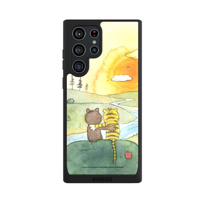 Galaxy S22 Ultra NIVOpure Bär und Tiger Sonnenuntergang