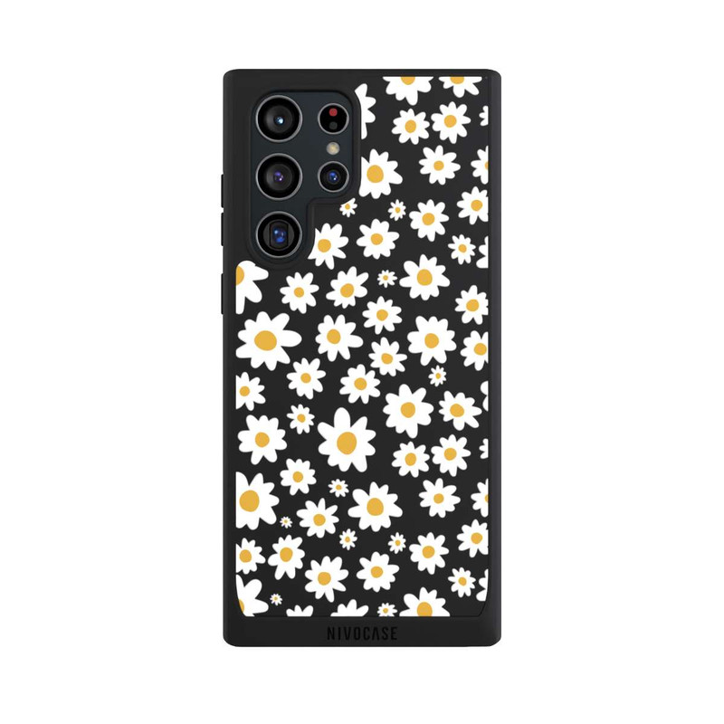 Galaxy S22 Ultra NIVOpure Daisy Flower Seamless Pattern Transparent