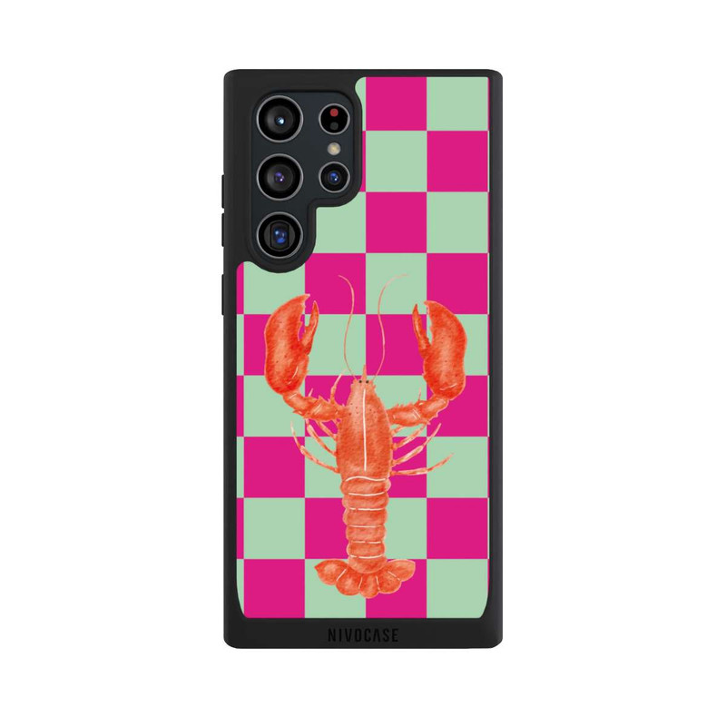 Galaxy S22 Ultra NIVOpure Pink Checkers Lobster