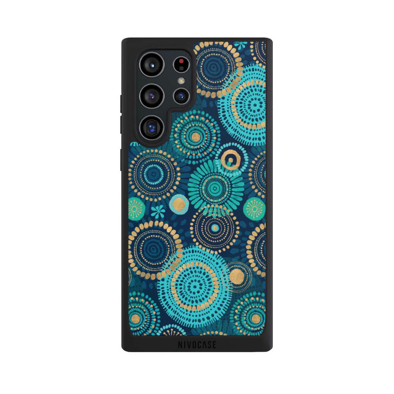 Galaxy S22 Ultra NIVOpure Blockprint India Teal Gold