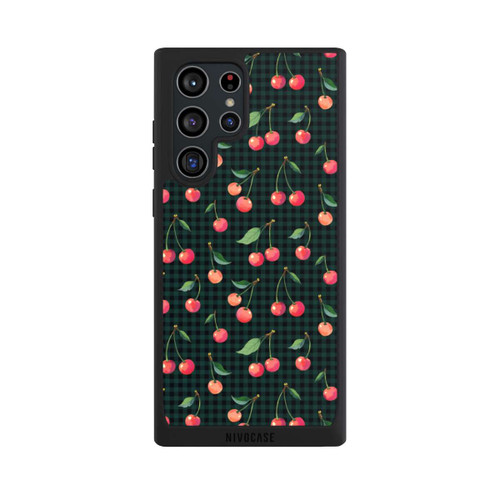 Samsung Galaxy S22 Ultra NIVOpure Cherries and Green Gingham