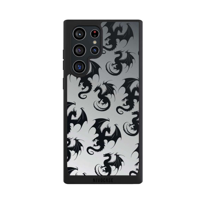 Galaxy S22 Ultra NIVOpure Drachen Muster Grau