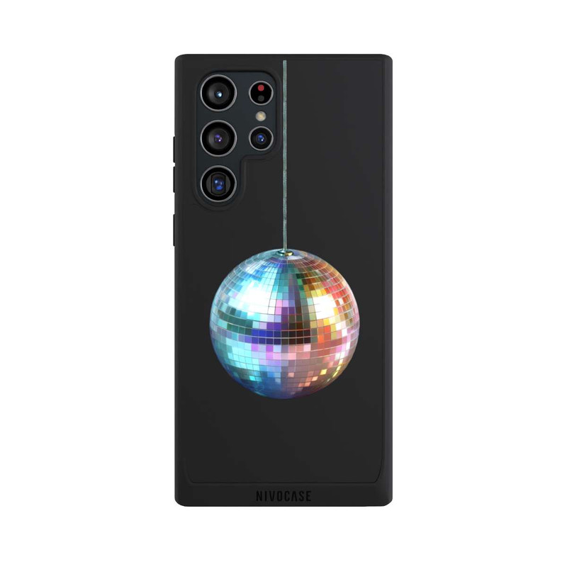 Galaxy S22 Ultra NIVOpure Disco Balls Party Blue Gold Transparent with AI