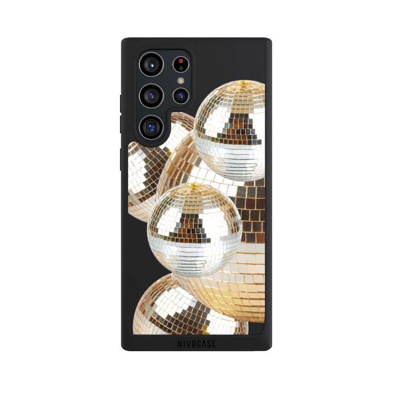 Galaxy S22 Ultra NIVOpure Discokugel Gold Transparent mit KI
