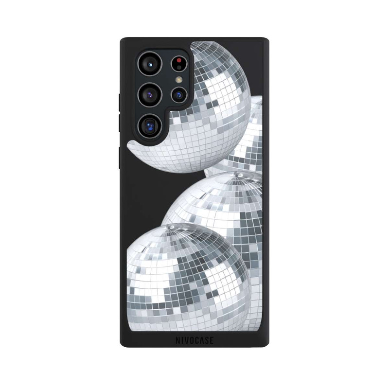Galaxy S22 Ultra NIVOpure Discokugel Party Silver Transparent mit KI