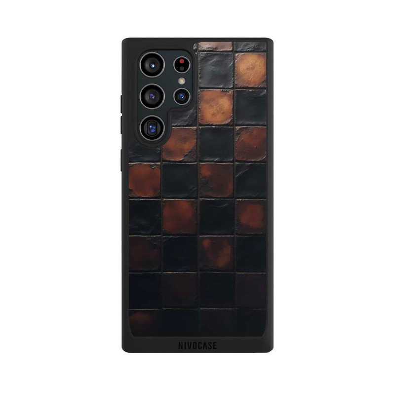 Galaxy S22 Ultra NIVOpure Checked Pattern Metallic Look with AI