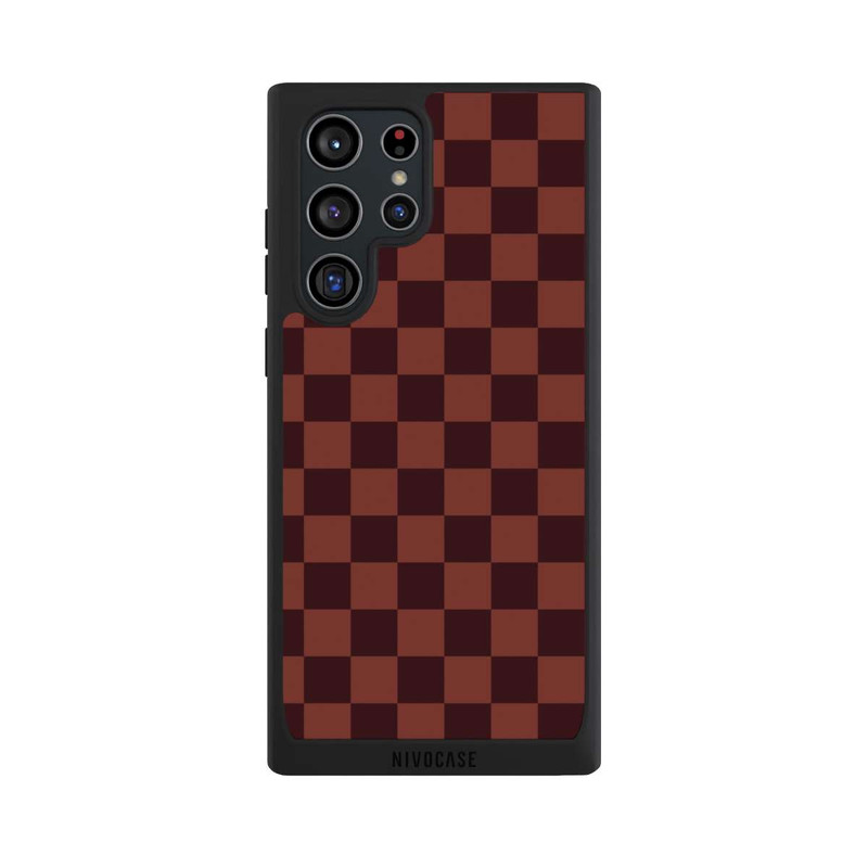 Galaxy S22 Ultra NIVOpure Motif en Damier Rouge