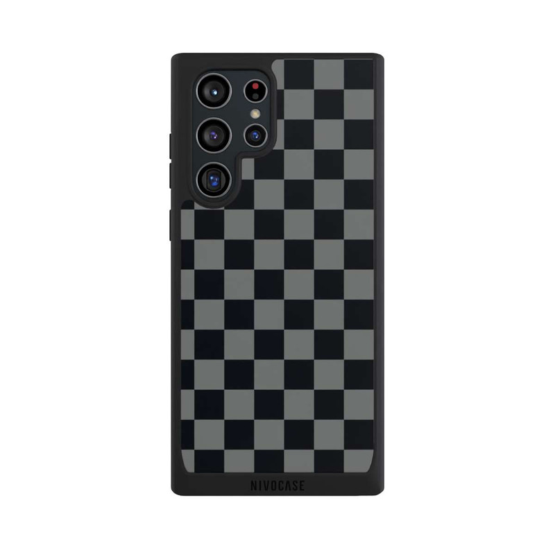 Galaxy S22 Ultra NIVOpure Schachbrett Schwarz Grau