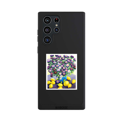 Samsung Galaxy S22 Ultra NIVOpure Purple Asters and Lemons by Christopher Ryland