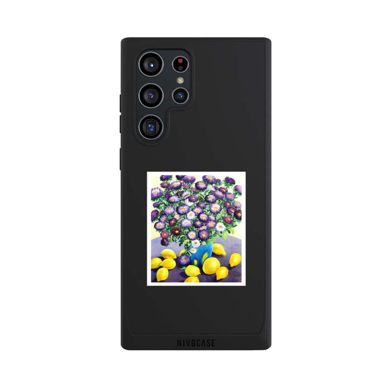 Galaxy S22 Ultra NIVOpure Purple Asters and Lemons by Christopher Ryland
