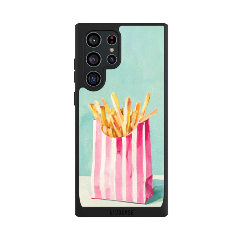 Galaxy S22 Ultra NIVOpure Retro Fries Blue Watercolor