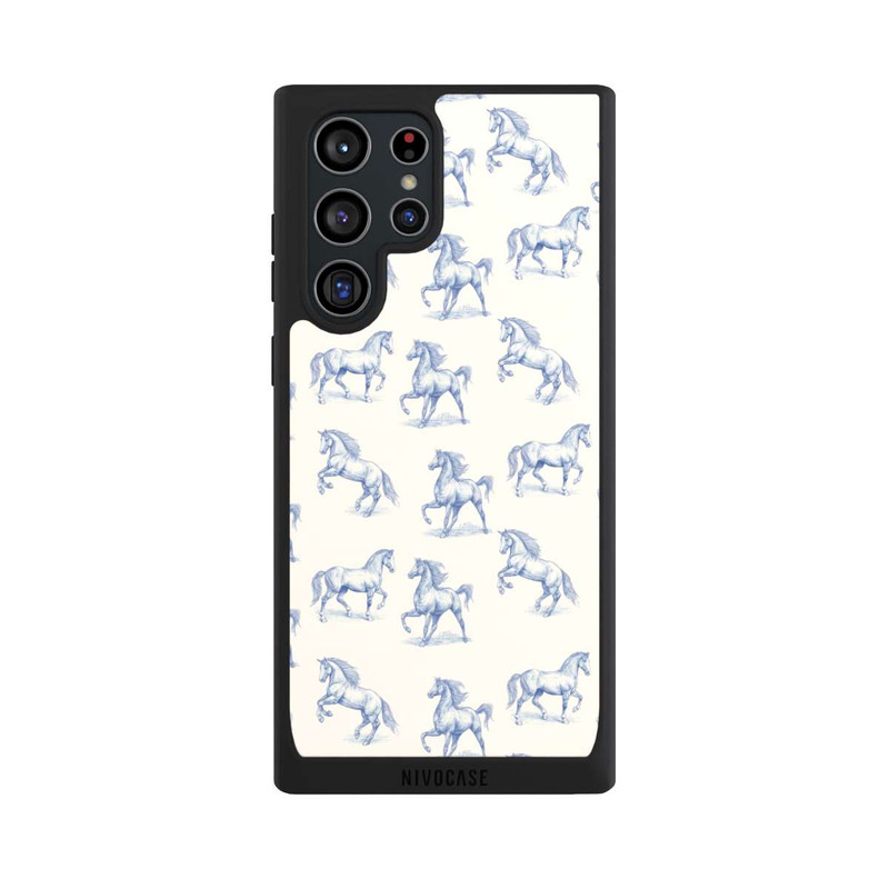 Galaxy S22 Ultra NIVOpure Horses Pattern Toile de Jouy mit KI