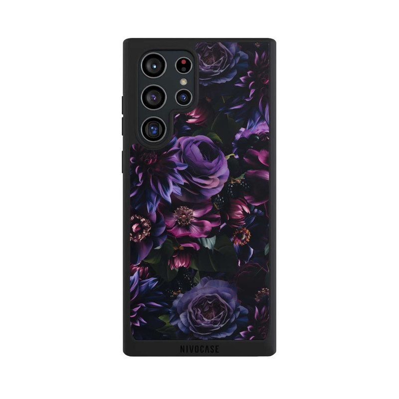 Galaxy S22 Ultra NIVOpure Dark Purple Flowers