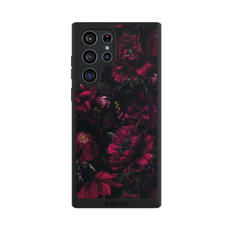 Galaxy S22 Ultra NIVOpure Dunkle Rote Blumen Liebe