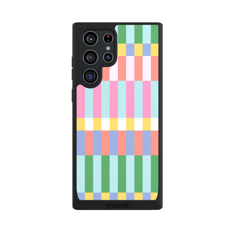 Galaxy S22 Ultra NIVOpure Checked Theme Pastel