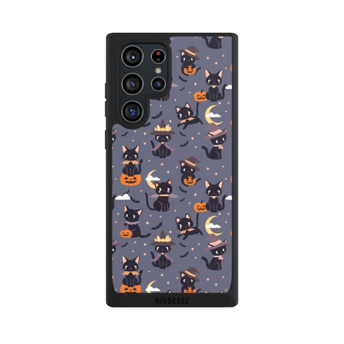 Samsung Galaxy S22 Ultra NIVOpure Cute Halloween Witch Cats and Pumpkins